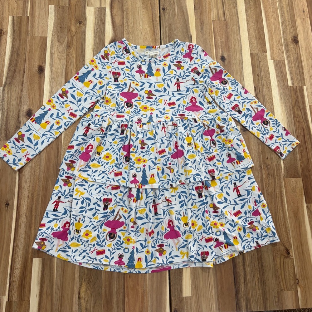 🎄Tucker + Tate Multicolor Floral Nutcracker Christmas Kids Dress size 7